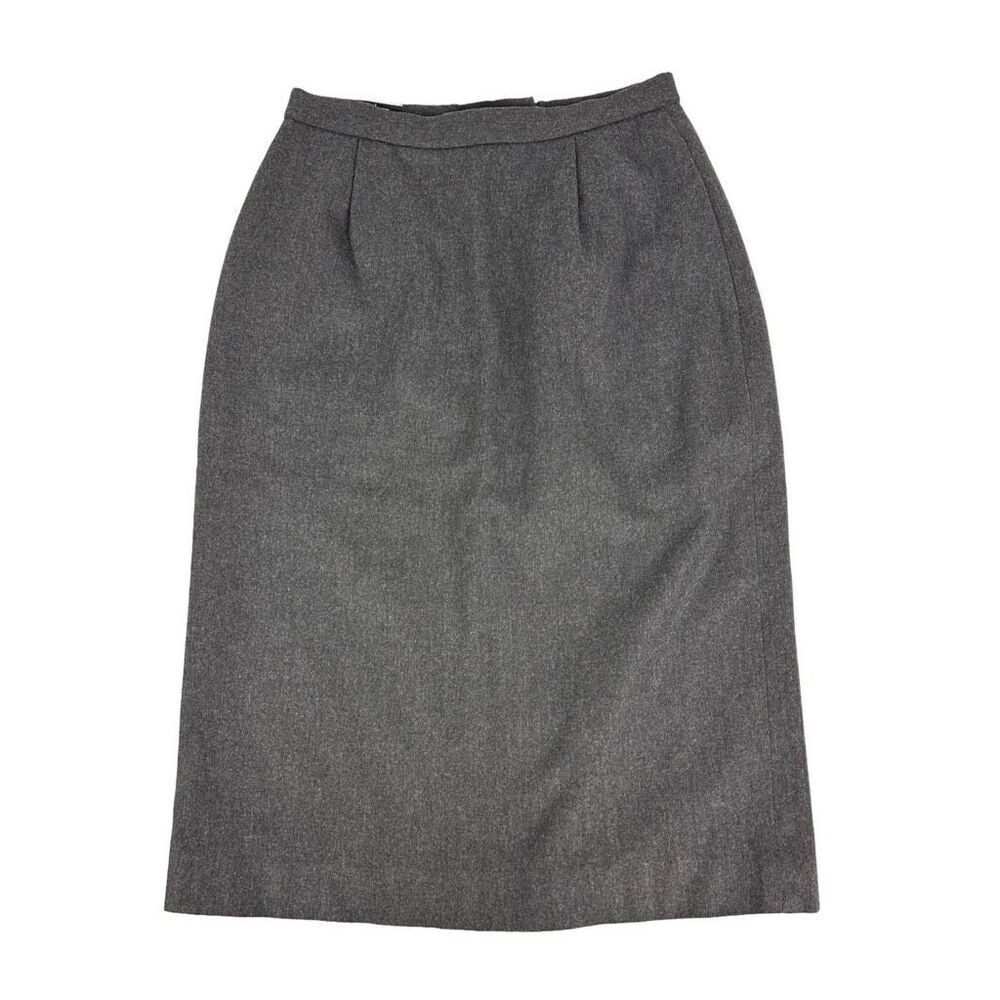 Vintage Pendleton Womens Wool Pencil Skirt size 6 Petite Gray